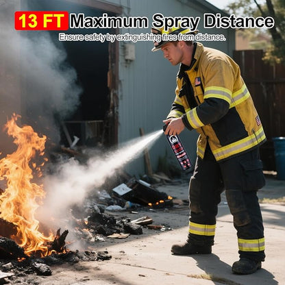 3Pack Dry Stop Fire Extinguisher for Home - Auto Fire Extinguisher for Truck Vehicle, 600g Dry Chemical Powder A B C Fire Extinguisher for Kitchen, Car, Boat, Marine, Portable Use (3 Blue)