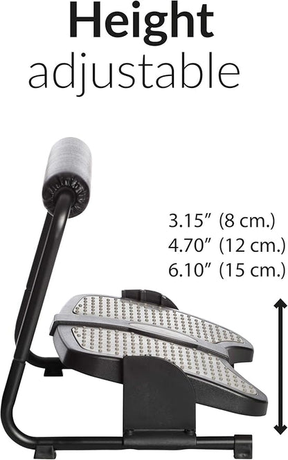 SUN-FLEX Ergonomic Height Adjustable Office Footrest Under Desk at Work for Sitting and Standing,Intuitive Foot Stool and Leg Rest for Standing Desk (Black)