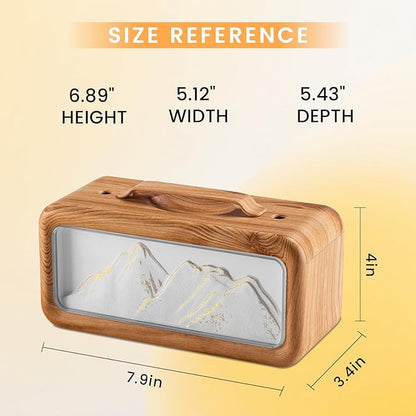 HEEYCEM Humidifiers for Bedroom, 600ml Cool Mist Humidifier with Night Light, 23dB Quiet Operation, Mini Baby Humidifier,for Bedroom, Nursery, Office, Plants(Wood Grain）