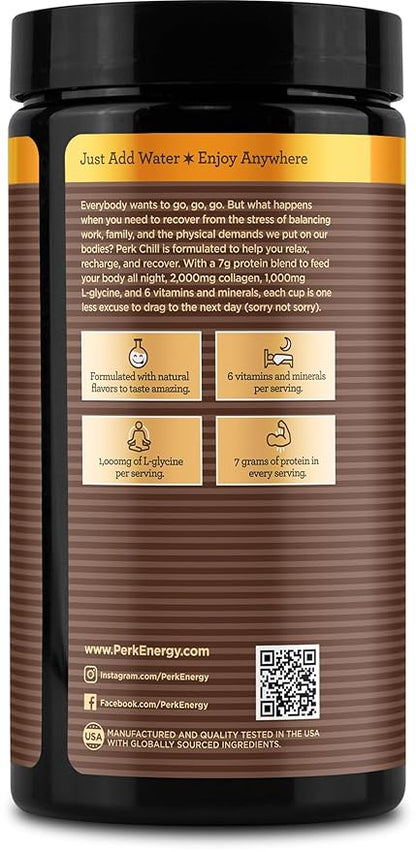 Perk Chill Chai Latte Flavored Drink Mix (18 Servings) - Soy Free & Peanut Free