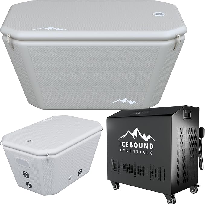 Cold Plunge Tub with Water Chiller - 1HP Efficient Hot and Cold Water Chiller for Ice Bath - Premium Ice Bath Tub with Chiller - WiFi - Filter - Ozone/UV - Ice Bath with Chiller