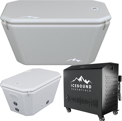 Cold Plunge Tub with Water Chiller - 1HP Efficient Hot and Cold Water Chiller for Ice Bath - Premium Ice Bath Tub with Chiller - WiFi - Filter - Ozone/UV - Ice Bath with Chiller