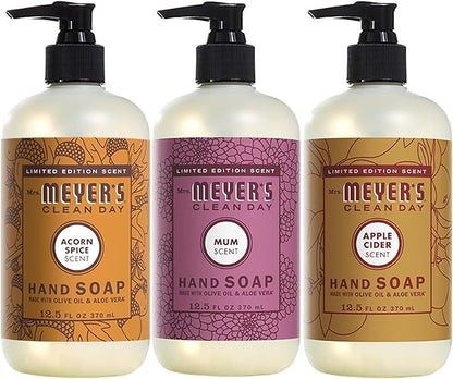 Mrs. MEYER'S CLEAN DAY New Spring Scent Variety Pack (Apple Cider + Acorn Spice + Mum)
