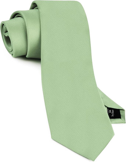 GUSLESON Classic New 3.15"（8cm） Men's Solid Color Necktie Wedding Business Tie + Gift Box