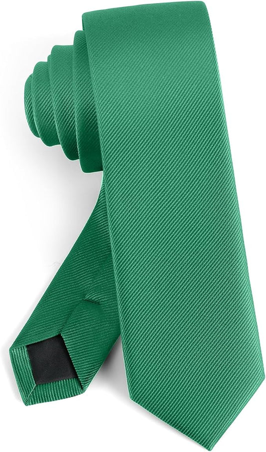 Boys Tie Solid Color Necktie for Age 12-14-16 Years Teen Wedding School Graduation with Gift Box