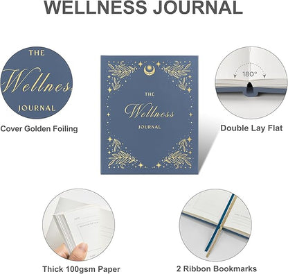 And Per Se Wellness Journal, Daily Journal for Personal Mental Health, Sleep & Diet Tracking, Self Care Reflection for Women & Men (Stardust Blue)