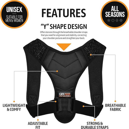 Posture Corrector for Men and Women, Bodywellness Fix Upper Back Brace for Clavicle Support, Adjustable Back Straightener and Providing Pain Relief from Neck, Back & Shoulder Under Clothes (Regular)