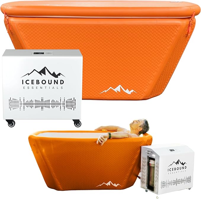Ice Bath with Water Chiller - 1HP Efficient Hot and Cold Water Chiller for Ice Bath - Premium Ice Bath Tub with Chiller - WiFi - Filter - Ozone/UV - Cold Plunge with Water Chiller