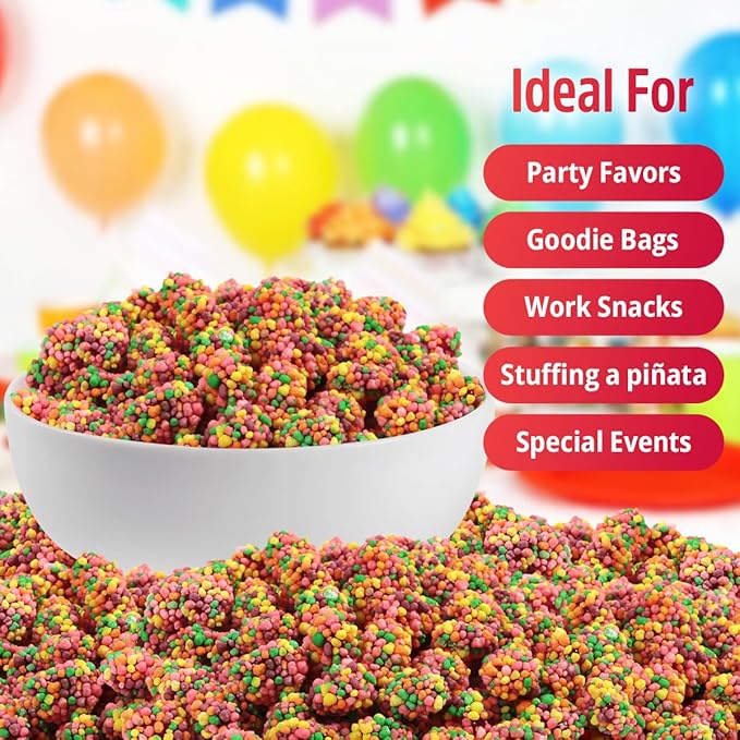 Gummy Clusters Rainbow, 2lb Pack of NerdsGummy Clusters Bulk, Perfect Gummy Candy Snack for Parties, Birthdays, Holidays, Gift Bags, Office Treats and Everyday Enjoyment