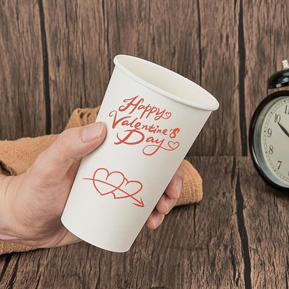 100 Pack Disposable Coffee Cups 16 oz, White Paper Cups, Hot Beverage Drinking Cups for Coffee, Water, Tea, Juice, Espresso