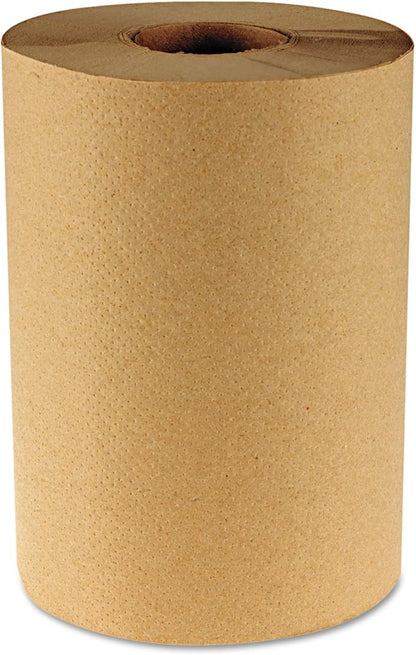 Boardwalk Products - Boardwalk - Hardwound Paper Towels, 8" x 350', One-Ply Kraft, 12 Rolls/Carton - Sold As 1 Carton - Paper towels hardwound in rolls. - One-ply no perforations.