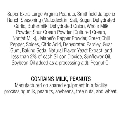 The Peanut Shop of Williamsburg Buttermilk Ranch Jalapeno Seasoned Williamsburg Virginia Salted Peanuts, Hand Cooked VA Peanuts - 10.5 Oz Tin