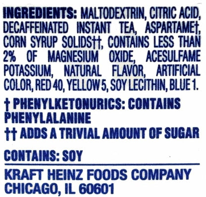 Crystal Light Lemon Decaf Iced Tea Natural Flavor Drink Mix, 12-Quart Canister (Pack of 2)