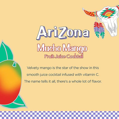 AriZona Mucho Mango Drink, 6.75 fl oz Tetra Box (Pack of 32)