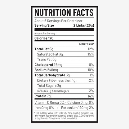 Duke's Pork Hickory Peach BBQ Smoked Shorty Sausages, 7g Protein Per Serving, 5 oz. (Pack of 8)