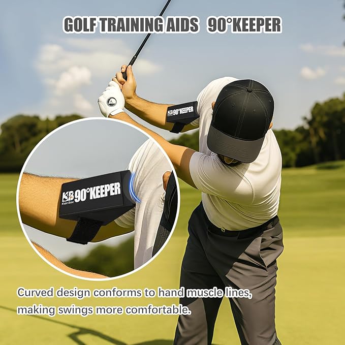 Golf Swing Trainer Aid, 90°Keeper Golf Posture Correction Training Aid, Professional Swing Accuracy Improvement Tool for Preventing Over Swinging