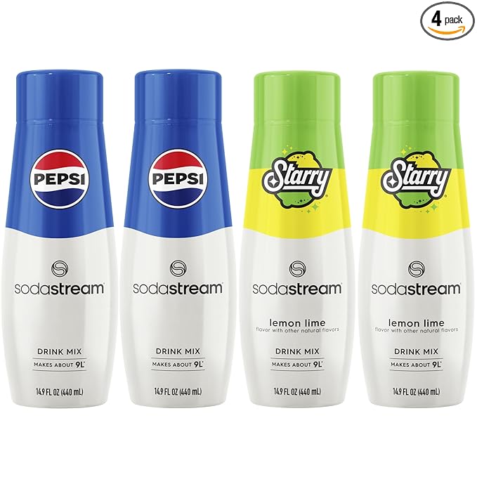 SodaStream® Pepsi® Starry® Beverage Mix Variety Pack (440ml, Pack of 4)