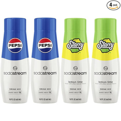 SodaStream® Pepsi® Starry® Beverage Mix Variety Pack (440ml, Pack of 4)
