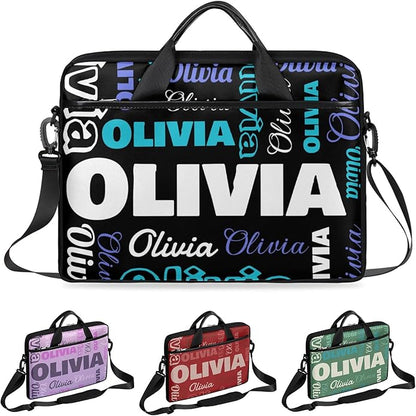 Custom-Laptop-Bag 15 Inch with Name Photo Personalized-Computer-Shoulder-Case Briefcases for Women Men Business