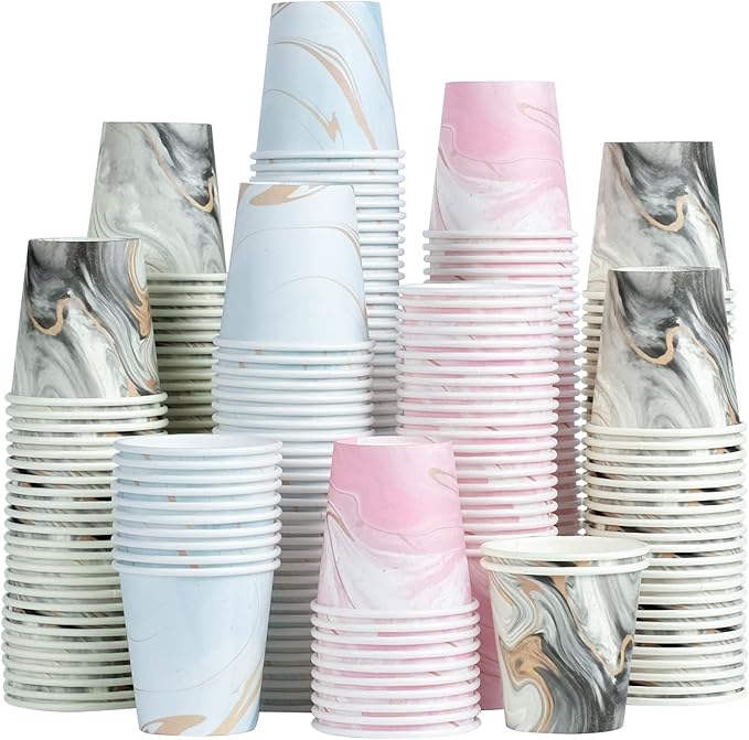 600 Pack 3 oz Paper Cups, Colorful Bathroom Cups Disposable Paper Cups, Small Mouthwash Cups Mini Cup for Bathroom, Party, Picnic, BBQ, Travel and Envent