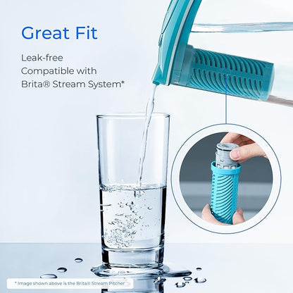 Waterdrop Replacement for Brita® Stream Pitcher Water Filter, Brita® OB05 Filter Pitchers and Dispensers, Pour Through Filters, Upgraded 7-stage Filters, Lasts 2 Months, Pack of 4