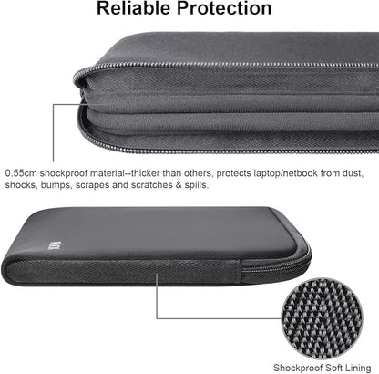 Arvok 13 13.3 14 Inch Laptop Sleeve Case for MacBook Pro/MacBook Air 13-14 inch, Water-Resistant Notebook Chromebook Computer Pouch, Carrying Bag Cover for HP/Dell/Lenovo/Asus/Acer, Gray
