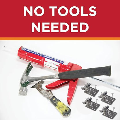 Roof Clips, Safe for Heat Tape, Electric Cable & Roof Heat Cable Installation, Prevents Roof Damage, Easy Nail-Free Outdoor Cable Clips, Your Ultimate Cable Clip (.625-25 Pack)