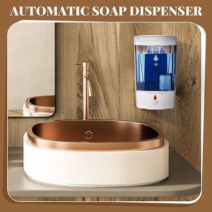 Hushee 2 Pcs Automatic Soap Dispenser Sensor Hand Sanitizer Dispenser Battery Powered for Office Kitchen Hotel