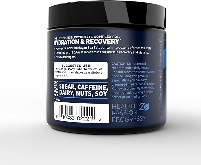 Zeal Electrolyte Powder - 90 Servings | Keto Electrolytes Powder | Zero Sugar, BCAAs, B-Vitamins | Potassium, Zinc, Magnesium | Hydration Powder Recovery Drink | Strawberry Vanilla