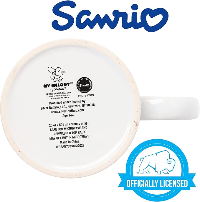 Silver Buffalo Sanrio Hello Kitty and Friends My Melody Ceramic Mug, 20 Ounces