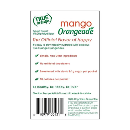 True Citrus Orange, Mango, 1.06 Oz, (Pack of 10- 0.11 oz each)