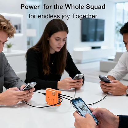165W GaN 6-Port USB-C Charging Station – Fast Charger Hub for iPhone 17, iPad & Laptop
