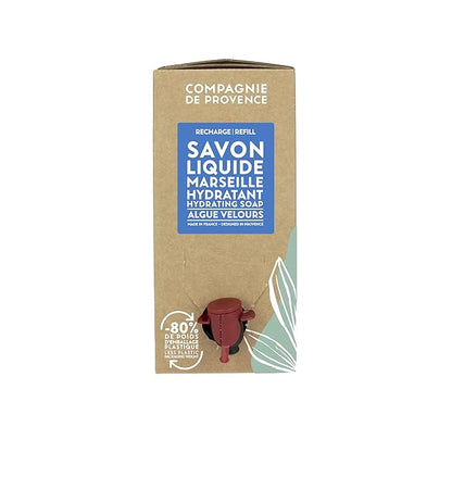 Compagnie de Provence Savon de Marseille Nourishing Liquid Soap, Velvet Seaweed, 101.4 Fl Oz Eco Refill