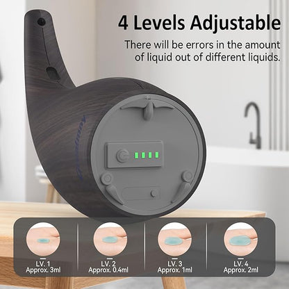 Adjustable Automatic Soap Dispenser Touchless, 4 Adjustable Levels Touchless Sensor Liquid Soap Pump Dispenser，300ml Rechargeable Magnetic Charging Hand Soap Dispenser for Kitchen，Bathroom