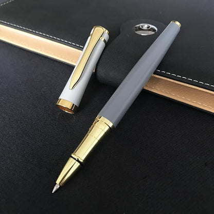 HSK Luxury Ballpoint Pens gift Pen Black Refill Line width 0.5mm,Best Ball Pen Gift Set for Men & Women Professional Executive,Office,Nice Pens Classy Gift Box (Grey)