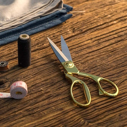 Professional Heavy Duty Tailor Scissors 8" Gold Stainless Steel Dressmaker Shears(Gold)