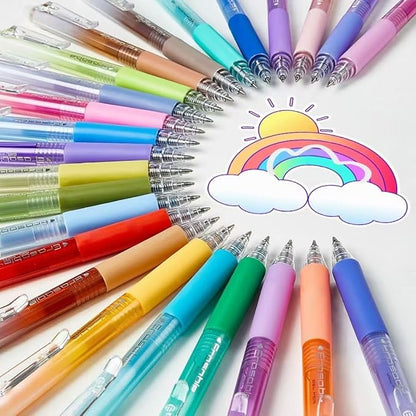 Retractable Erasable Gel Pens Clicker,Fine Point 0.7mm Smooth Writing Pens,Cute Pens For Writing Journaling Taking Notes School Office Home. (36 Colors)