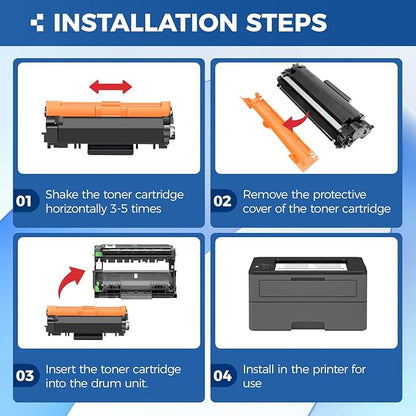 TN770 Black Toner Cartridge High Yield 2-Pack with chip Replacement for Brother TN-770 TN770 770 Toner Compatible with Brother HL-L2370DW HL-L2370DWXL MFC-L2750DW MFC-L2750DWXL Printer Ink All-in-One