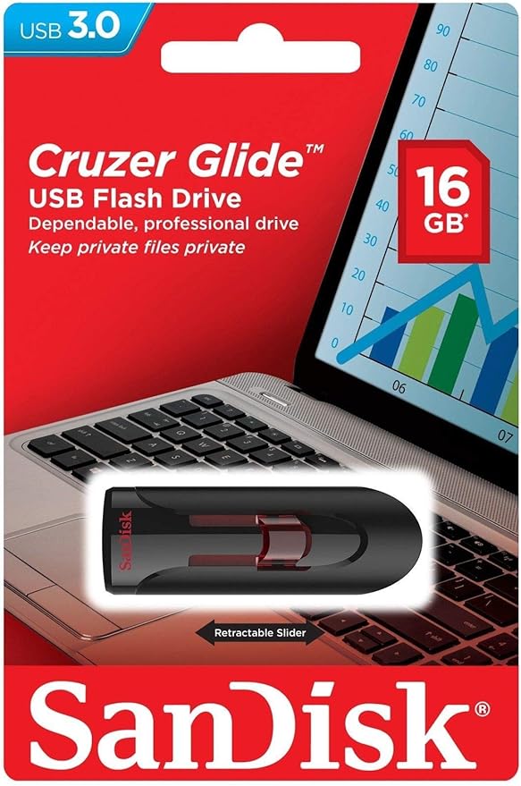 SanDisk 16GB (10 Pack) Cruzer Glide USB 3.0 Flash Drive SDCZ600-016G-B35 Bundle with (5) GoRAM Black Lanyards (16GB, 10 Pack)