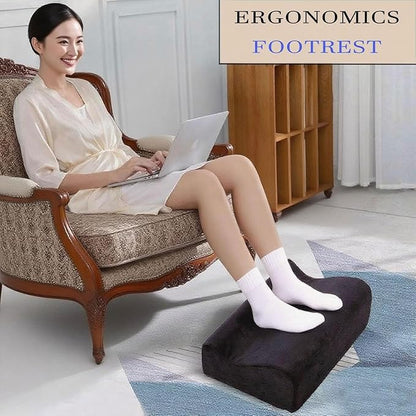 Foot Rest for Under Desk at Work,at Work Soft Ergonomic Footrest,Support Foot Pillow,Heel Chair,Leg Elevation Pillow,(Black) (Black)