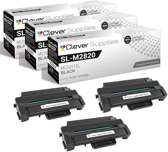 CS Replacement Toner Cartridge Compatible with Samsung SL-M2820DW MLT-D115L Black SL-M2820DW SL-M2830DW SL-M2870FW SL-M2880FW SL-ML2830DW Xpress M2620 M2670 M2820 M2870 M2880FW M2830 DW 3 Pack