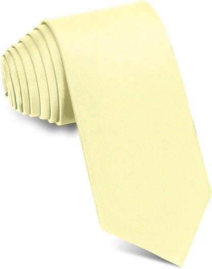 Men's Ties Solid Pure Color 3.15" (8CM) Necktie Plain Formal Business Wedding Black Ties For Men