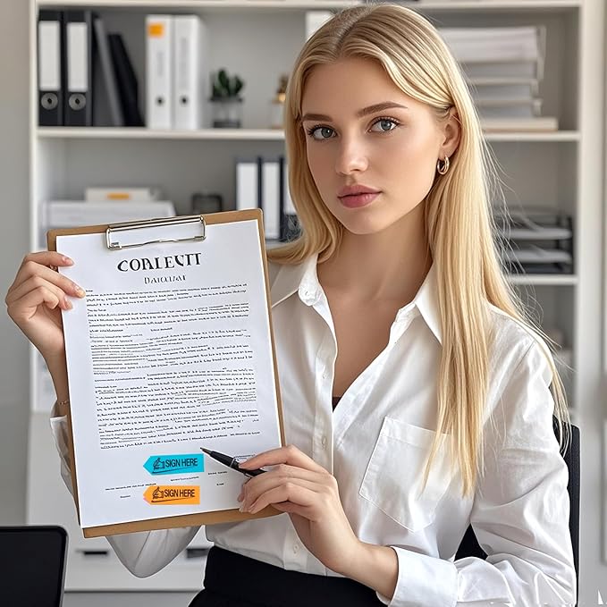 800 Sheets Sign Here Index Marker, Assorted Colors Sign Here Tabs Sign Post Here Index, Flags Vital Signs Sticky Notes for documents notebooks Contracts, Books,Files or Notary Supplies