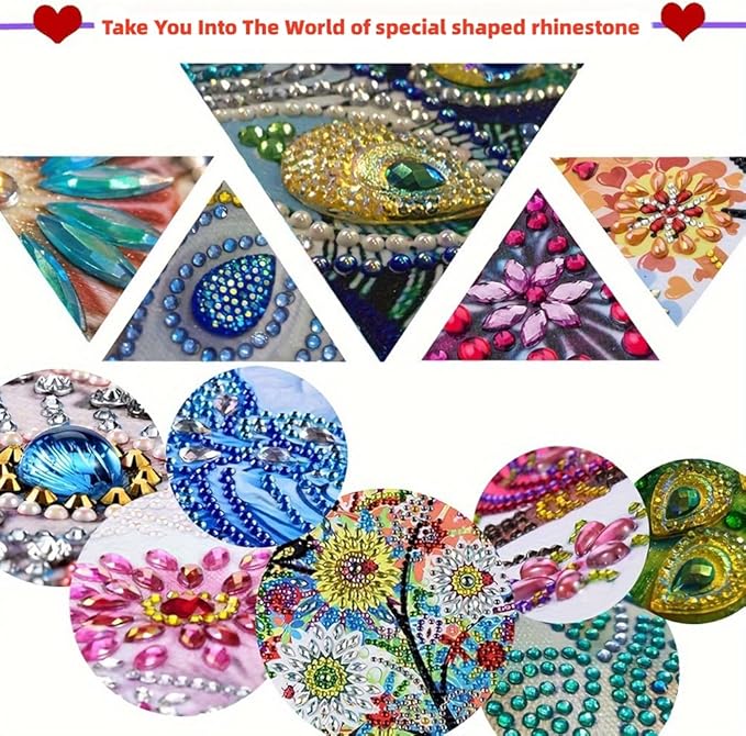 6pcs DIY Small House Diamond Art Painting Greeting Cards Kit, Rhinestone Art Holiday Birthday Card Set with Envelopes, DIY Festival Craft for Girlfriend, Christmas Valentine Gift Making Supplies