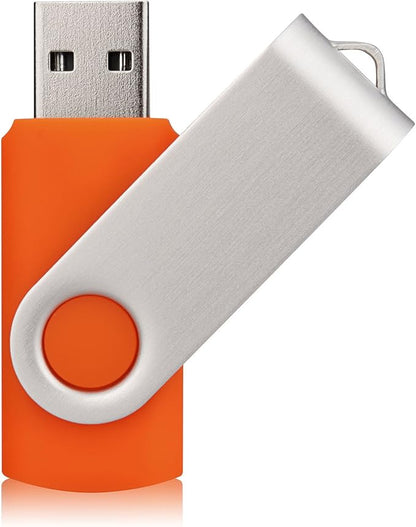 20 Pack 8GB USB Flash Drives 2.0 Memory Stick - Orange