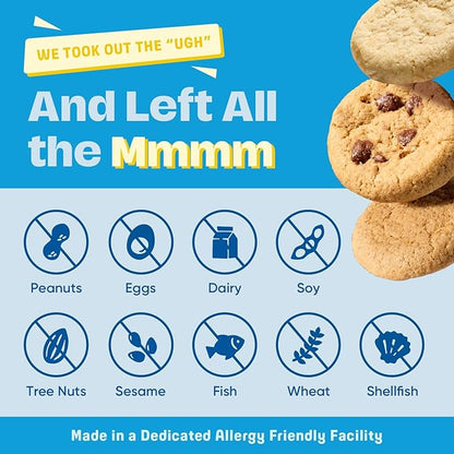 Gluten Free Partake Soft Baked Cookies Variety Pack (Chocolate Chip, Snickerdoodle, Lemon) - Vegan - Free From the Top 9 Allergens Including Dairy, Wheat, Soy, Eggs, & Peanuts - Non GMO - Safe School & Office Snack (4 Pack, 5.5oz Boxes)