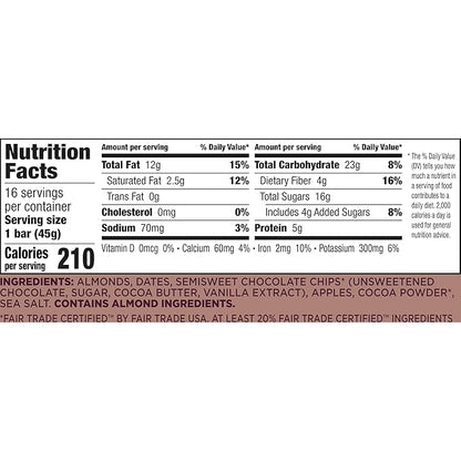 Larabar Almond Butter Chocolate Chip, Gluten Free Vegan Bars, 16 ct