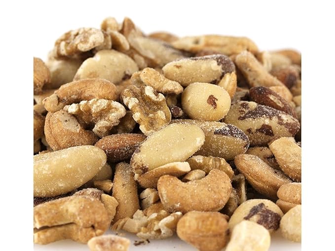 Freshly Roasted Mixed Nuts with Sea Salt (2 Lbs.) - A Delicious Sea Salted Mix of Macadamia Nuts, Cashews, Brazil Nuts, Almonds, Pecans & Walnuts - Farm Fresh Nuts Brand
