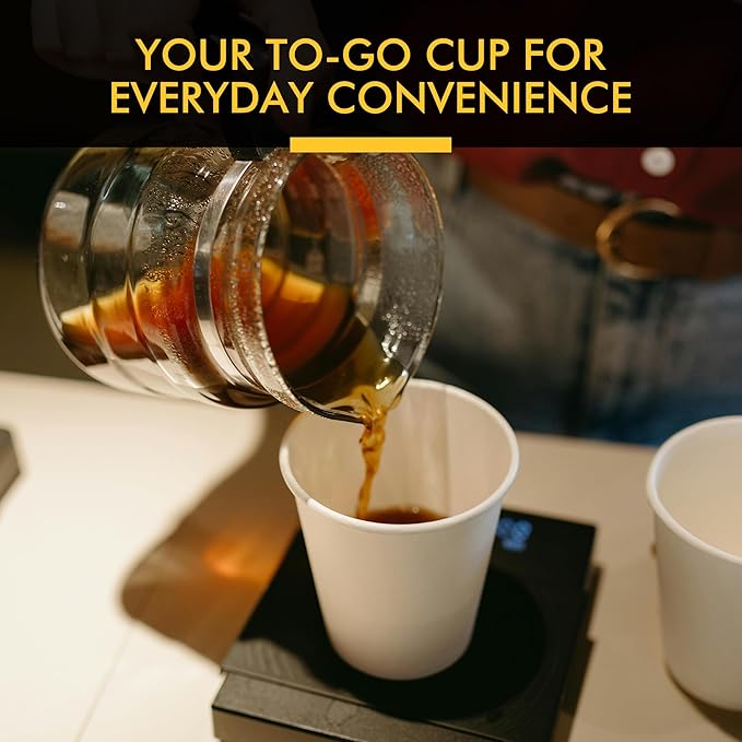 RACETOP 8 oz Disposable Coffee Cups [500 pack], Hot Coffee Cups 8 oz, Ideal for Office, Home, Party(500 pack)