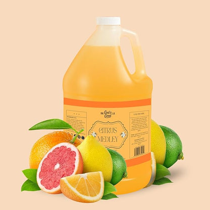 CITRUS MEDLEY Thick Hand Soap with Organic Ingredients – 1 Gallon Refill (128 fl oz / 3.78 L). Castile liquid soap with aloe vera & organic essential oils. Natural, moisturizing, made in USA.